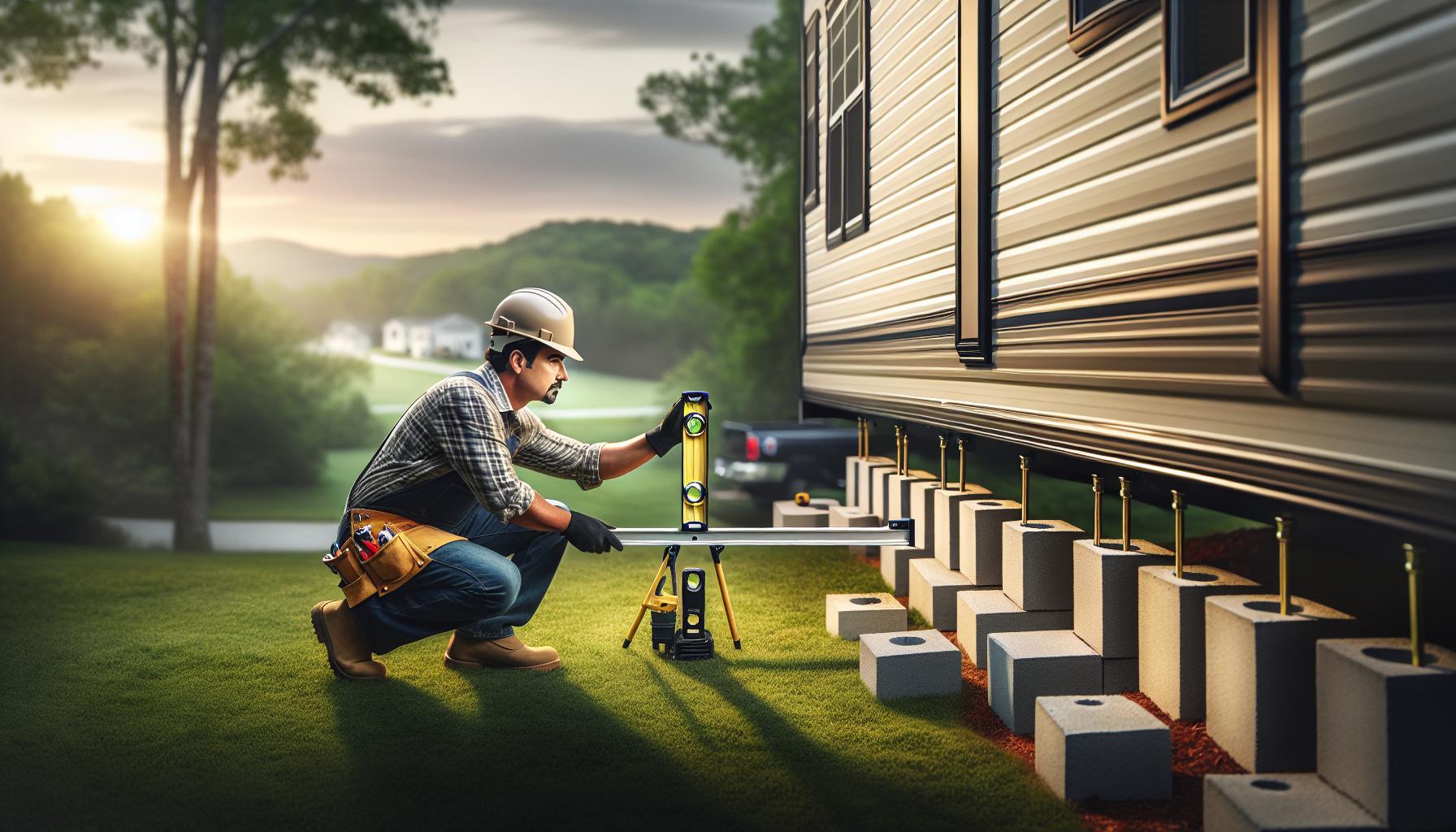 How to Level and Anchor Your Double Wide Trailer